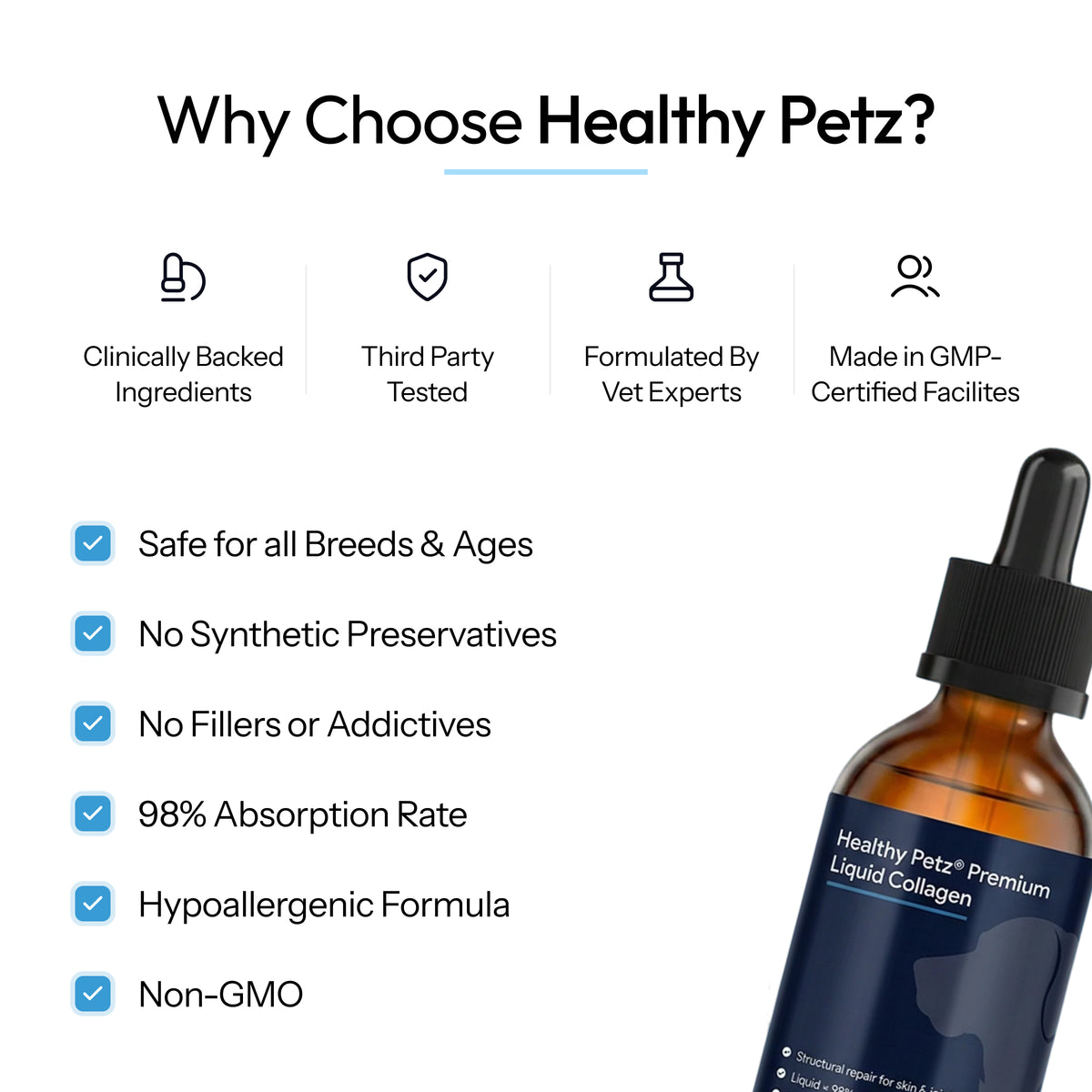Healthy Petz Premium Liquid Dog Collagen