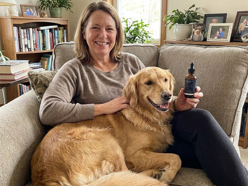 Karen with her dog Bella