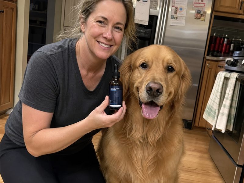 Michelle with her dog Mia